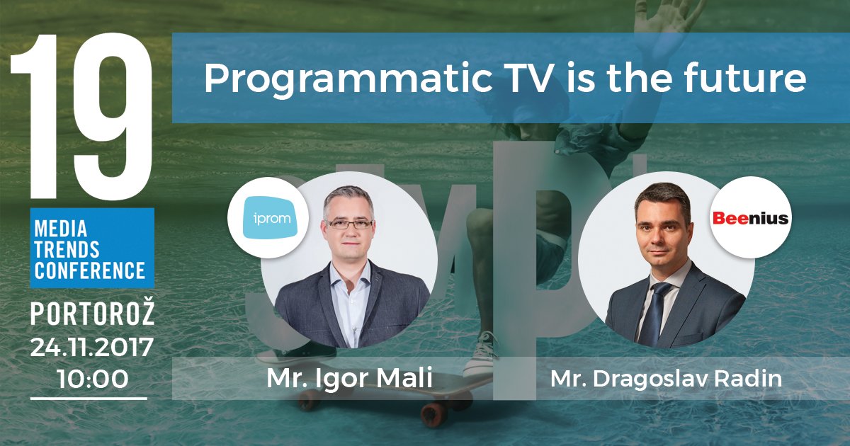 BeeniusTV's tweet photo. Are you attending the #Media Trends Conference #sempl2017 this week at @BernardinHotels in #Slovenia? We invite you to join #Beenius & #iPROM at the Workshop #Programmatic #TV is the future! This Friday at 10.00 @sempl! https://t.co/6WtbMWnOHj https://t.co/Nlmf9CAmUX