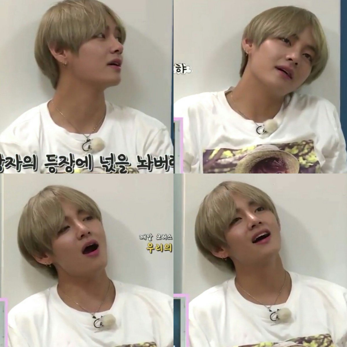 aesth_bangtannn's tweet photo. Taehyung's reaction to Jungkook's voice though...
#RUN28
#VKOOK
#BTSRUN
#VLIVE https://t.co/RMjhi4xBRE