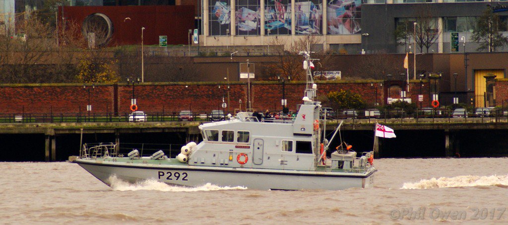HMS Charger P292 @HMSCharger out and about on the #Mersey this morning SAR ex??? @LiverpoolURNU