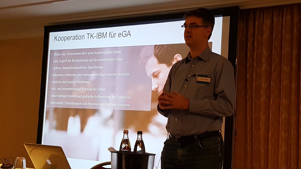 The #GBSTTT final: Manuel Burckas "#eGA on the <a href="/IBMcloud/">IBM Hybrid Cloud & Infrastructure</a>" using #Kubernetes, Cloudant and Cloud Object Storage.