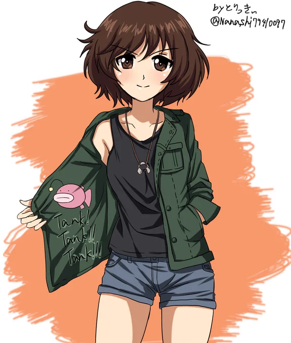 10分over お題「装填手」より
ミリタリーな秋山ゆかりん

#ガルパン版深夜のお絵描き60分一本勝負
#ガルパン版深夜のお絵描き60分一本勝負_20171121
#ガルパン #garupan 