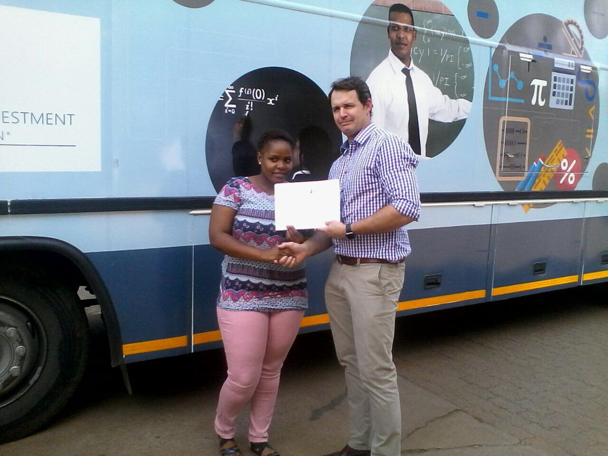 MStudentFuture's tweet photo. Two of Eldorado Park and Eldomain's educators receiving certificates for completion of training on board the PIC #educationbus. https://t.co/zxEOwIGfkB