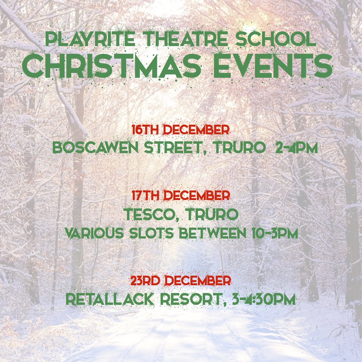 PlayriteTheatre's tweet photo. Our upcoming Christmas events 👍🏻#teamplayrite #Truro #Cornwall #theatre https://t.co/bWaQRpqeOn