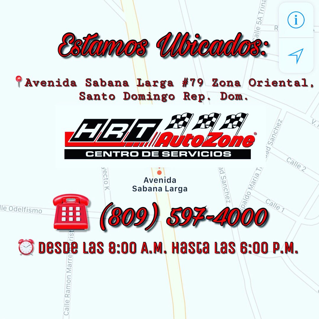 hrtautozonerd's tweet photo. Buenos días!!! Bendecido martes para todos!!! Ya estamos abiertos y nuestro #HRTTeam están a la espera, para darte el mejor de los servicios, ven te esperamos!!!
#SomosHRTAutoZoneRD #HRTTeam #CentroDeServicios #ZonaOriental #SantoDomingo https://t.co/zG0eh6K0n4
