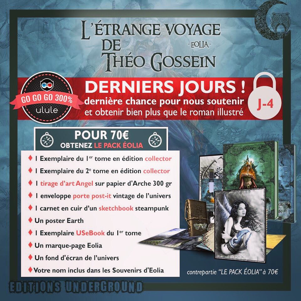Eds_Underground's tweet photo. Tic-tac 🕰 Il ne vous reste plus que 4 jours pour réserver votre pack @ululeFR favoris, et nous soutenir dans cette fabuleuse aventure !https://t.co/F8FYRTJ5Iy https://t.co/VwBJyS0WEq