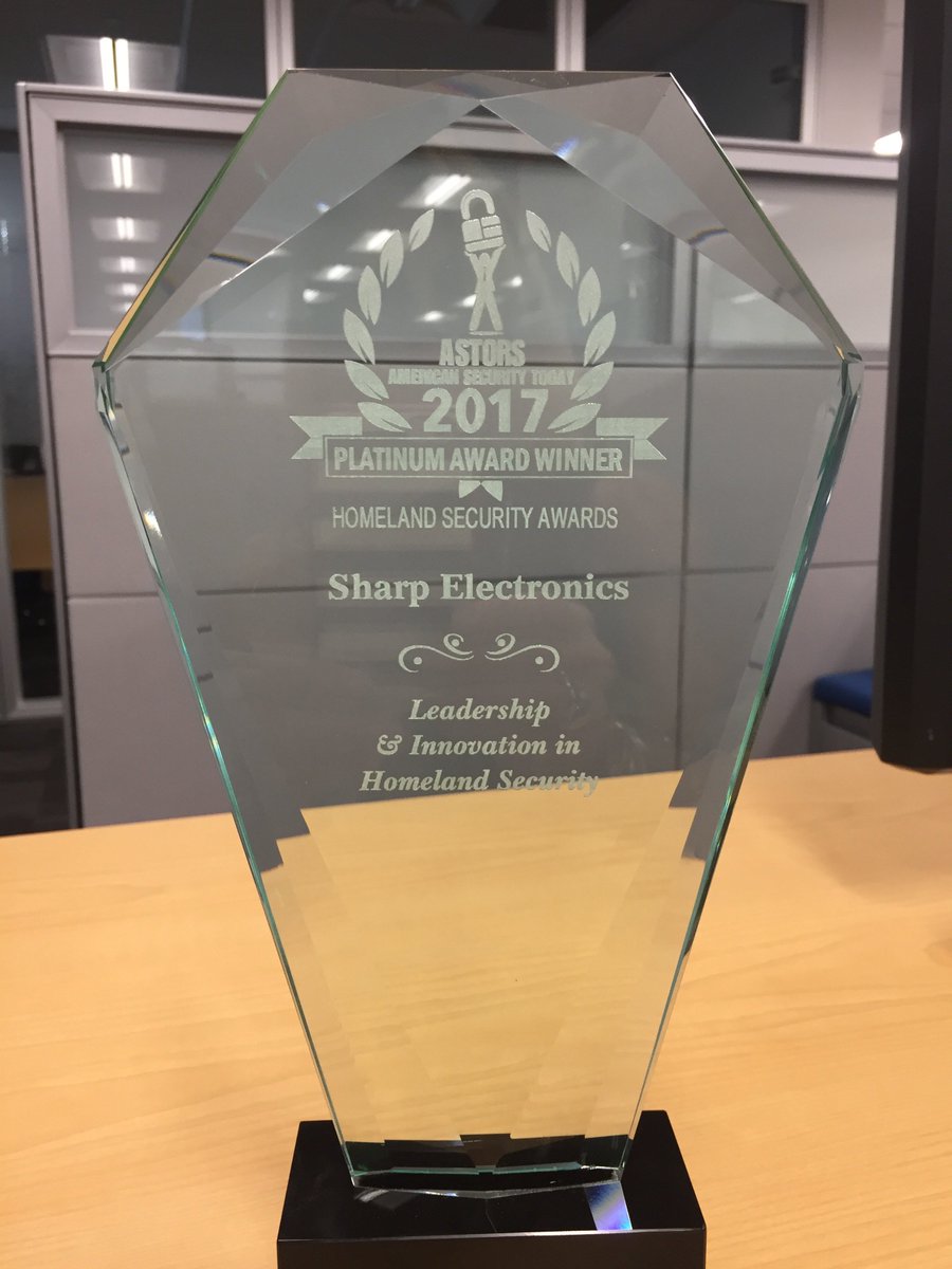 AliceDi's tweet image. Sharp is #thankful for our #SharpINTELLOS team! Our #SecurityRobot took home 2 @AmerSecToday ASTORS Platinum Awards:  Best Investigation/Surveillance/Detection Product, plus Leadership &amp;amp; Innovation in Homeland Security at last week&apos;s @ISCEvents #ISCEast: bit.ly/2B59T7g