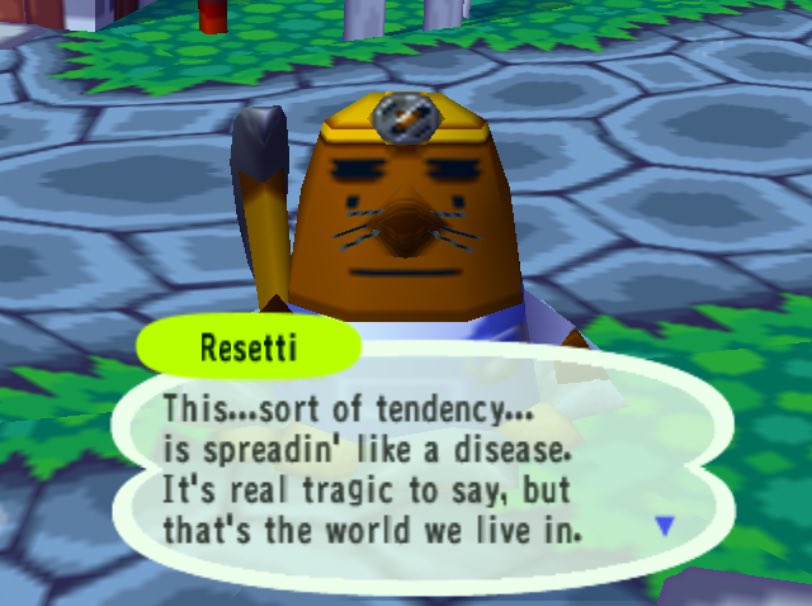 gabifletcher's tweet photo. #AnimalCrossingPocketCamp : "this game saves automatically" 
Resetti Mole: https://t.co/guitzpmcJL