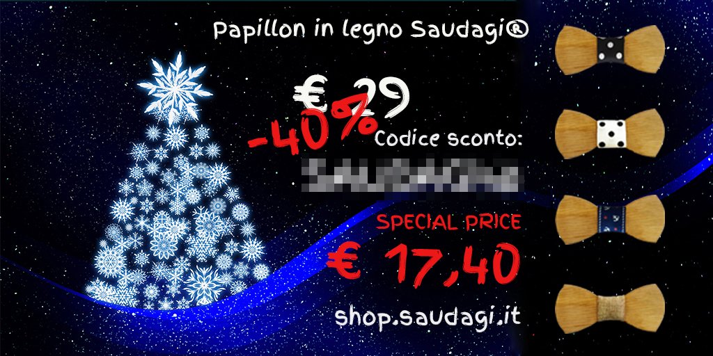 SaudagiOfficial's tweet photo. Noi siamo pronti per questo #BlackFriday ⭐️Vuoi il codice per uno sconto del 40% su tutti i papillon e i set WoodKnot Saudagi® sul sito https://t.co/Pza0tOxAML  ? #retweet e ti mandiamo il codice in privato 😜 

#natale #coupon #sconti #regali #handmade #madeinitaly https://t.co/m1lQ1dc9Ub