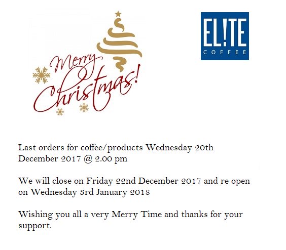 EliteCoffeeDist's tweet photo. Christmas and New Year ordering. https://t.co/H5naTenOS4
