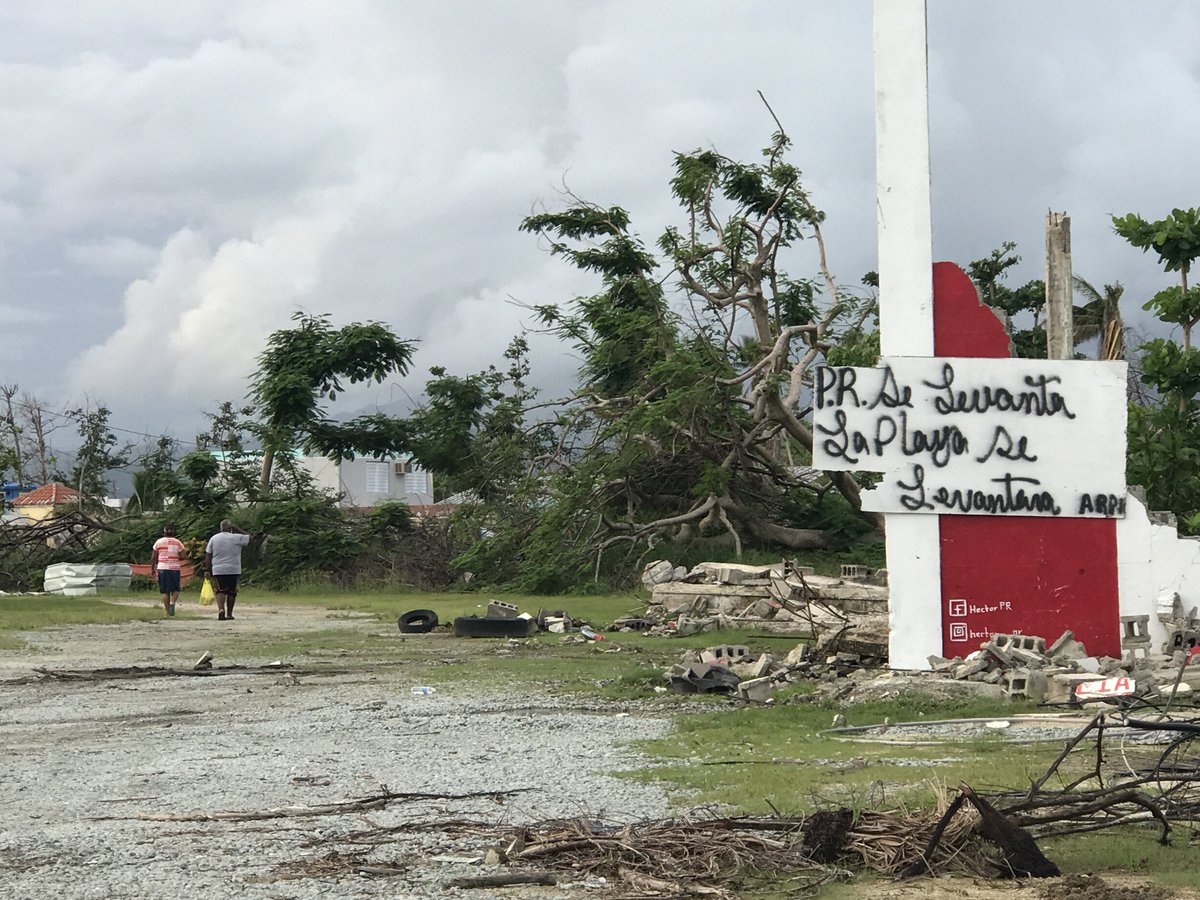 yarimarbonilla's tweet photo. Humacao: where Maria made landfall in Puerto Rico two months ago. Still looking like the storm just passed. Even the WALMART isn't expected to open til Spring given the damages. Residents travel to neighboring towns for basic items. 1/? 
 📷: @Franqui_Vazquez https://t.co/2pM89R2gh9