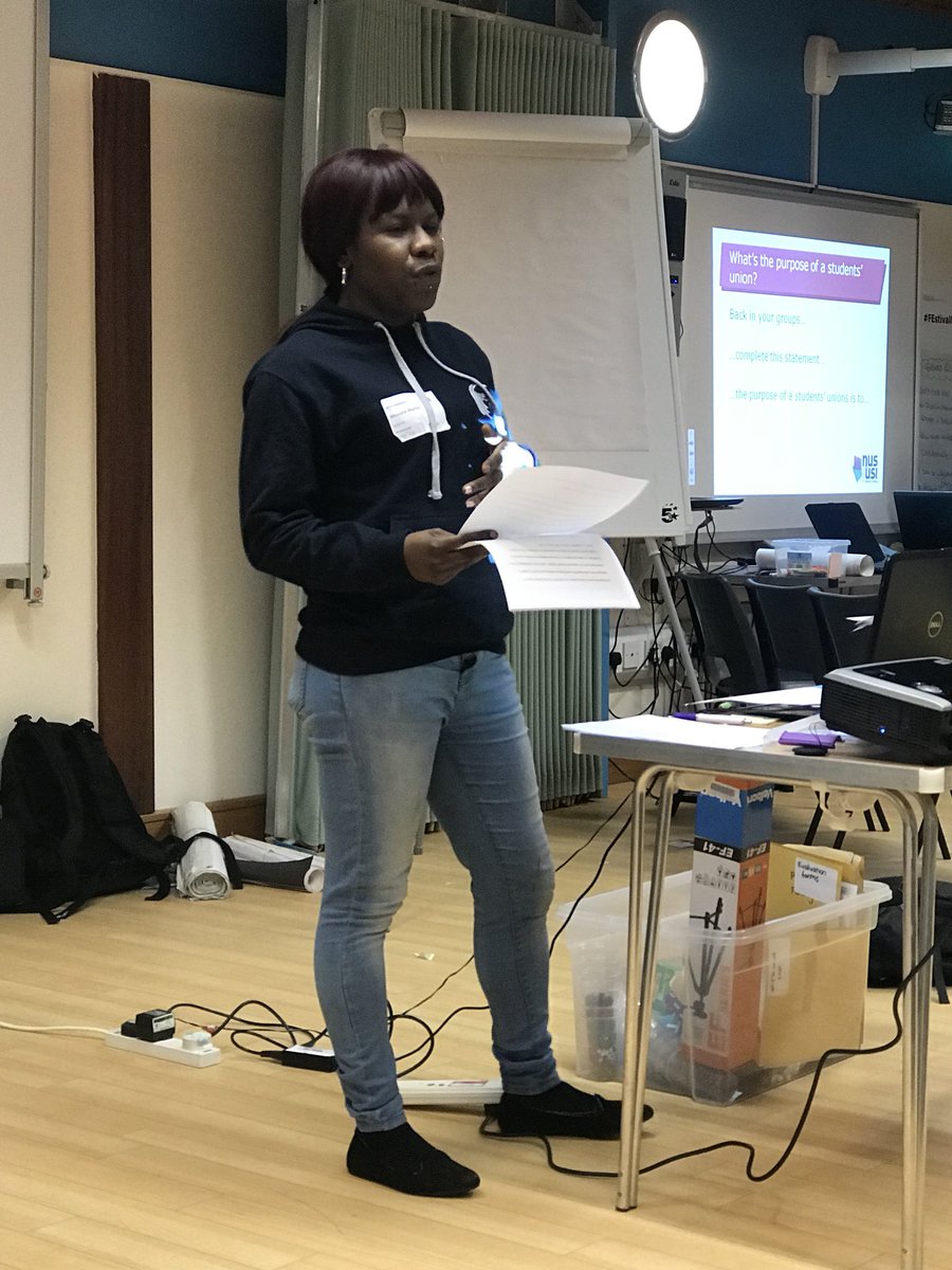 NUS_USI's tweet photo. .@nusuk President @ShakiraSweet1 addresses #FEstivalNI17 sharing her experience with delegates and her plans with the #povertycommission https://t.co/PowplD0WHE