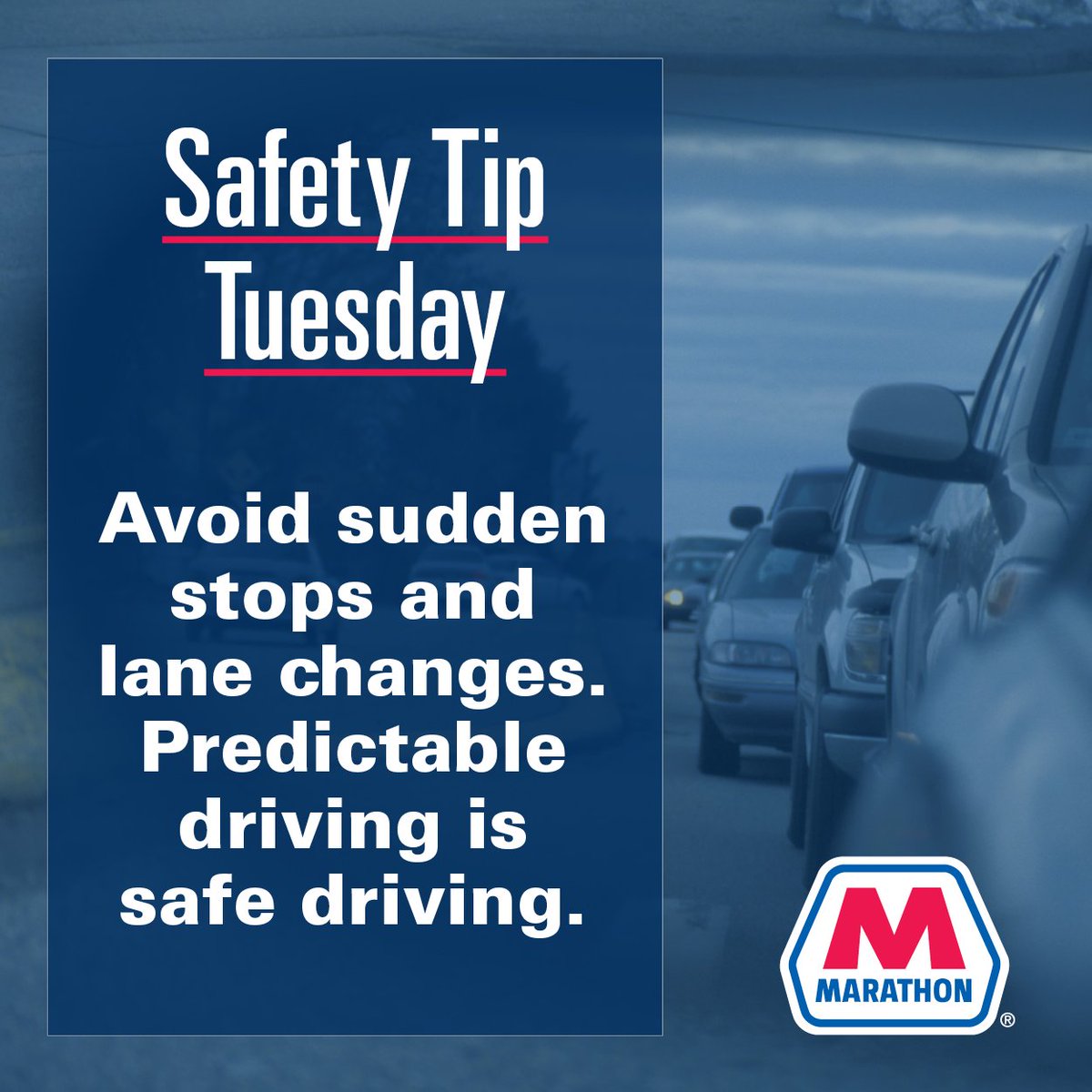 MarathonPetroCo's tweet photo. It was reported that the 2017 holiday weekend will see the highest Thanksgiving travel volume since 2005. Millions of Americans will be on the roads. If you're one of them, have fun and be safe! #DriveSafe #BePredictable #SafetyTipTuesday #MPCValuesSafety https://t.co/bKyKBE7Tjk