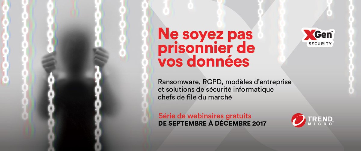 MondeInformatiq's tweet photo. [PARTENAIRE] J-2 Comment refondre la politique de #sécurité de l’information et de la gestion des #risques de votre organisation pour se conformer au #GDPR ? Inscrivez-vous au dernier #webinaire @TrendMicroFR le 23 novembre à 10h30. https://t.co/w6UeSH1DxM https://t.co/mbNzVKCUsd