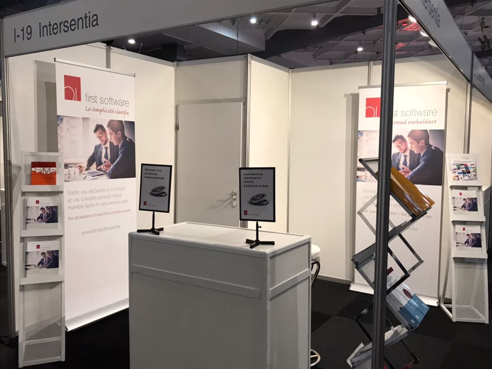 FirstSoftwareBE's tweet photo. We zijn helemaal klaar voor Forum For The Future. Breng ons morgen en overmorgen zeker een bezoekje! #forumforthefuture #FFF17 https://t.co/yPl2raKdba