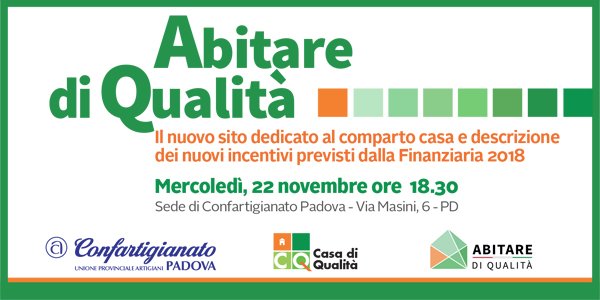 ConfartPadova's tweet photo. 🏡 Domani sera #22novembre dalle ore 18:30, vi aspettiamo alla nostra sede di #Padova per la presentazione del portale del progetto "Abitare di qualità". 💻 

➡️ Info evento: https://t.co/VwMNkXhX2Q https://t.co/bj9ShNdgoX