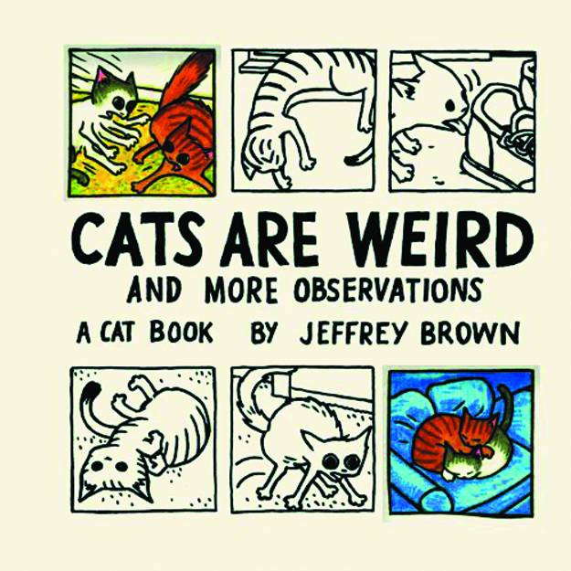 CBLDF's tweet photo. CATS ARE WEIRD personalized by Jeffrey Brown - a perfect gift for your favorite cat and comics lover! #spiritofgiving #comicdefender https://t.co/R8Tgj001SV https://t.co/jFQwYjdBIl