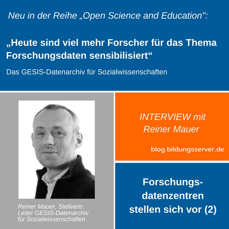 FachportalPaed's tweet photo. Neu in unserer Reihe "#Forschungsdatenzentren stellen sich vor" im #bildungsserverBlog: Ein Interview mit Reiner Mauer über das @gesis-Datenarchiv im Allgemeinen und seine Datenbestände #für Bildungsforschung und Erziehungswissenschaft im Besonderen: https://t.co/YvjmCJzFtL https://t.co/5CStwDJL1K