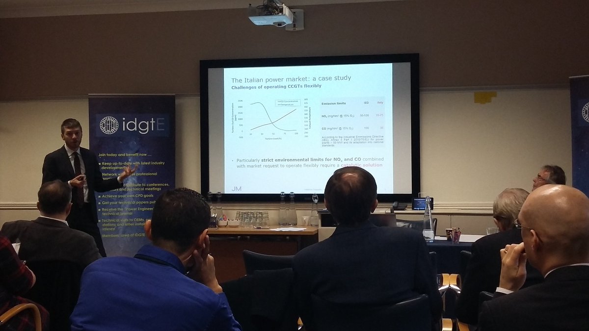 judith_packer's tweet photo. Frederico Cruzzolin from Johnson Matthey discussing application of Catalysts for emissions reductions from CCGT. https://t.co/TIinfDBJrB