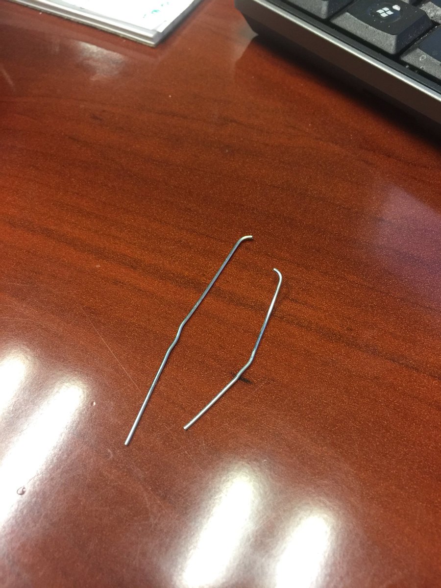 mnitz28's tweet photo. From “Fail! the conquering hero,” my attempt at straightening paper clips. Obvi the first one didn’t go so well. #makevember https://t.co/dF6Z0RAgZD