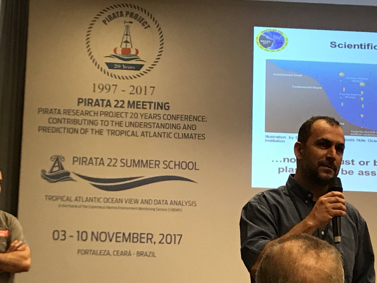 ird_brasil's tweet photo. #PIRATA 20th anniversary at Fortaleza 18 sensors in the Tropical Atlantic recording datas on ocean-atmosphere variability @ird_fr @Funceme @NOAA https://t.co/H0nbuHve0O