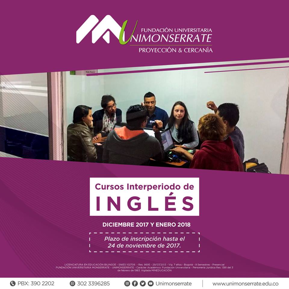 Unimonserrate's tweet photo. #Intersemestral| ¿Necesitas nivelar inglés?
Inscripciones acá --> https://t.co/JpLCEU67gX
#YoSoyUnimonserrate #EscuelaDeEducación #Inglés 🧐🧐🧐 https://t.co/0ALOR7QNR2