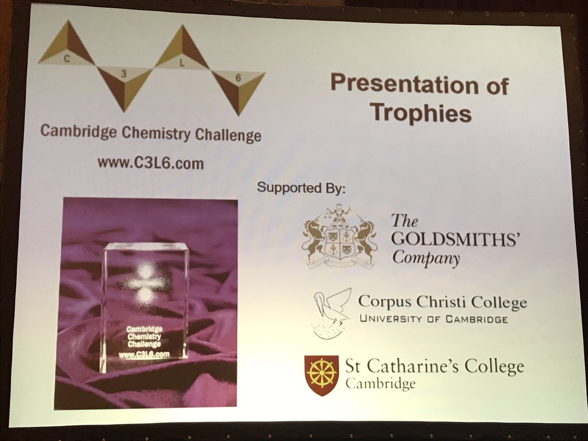 Thanks to those who have generously supported C3L6 this year <a href="/GoldsmithsCo/">The Goldsmiths' Company</a> <a href="/Catz_Cambridge/">St Catharine's College</a> <a href="/CorpusCambridge/">Corpus Christi</a>