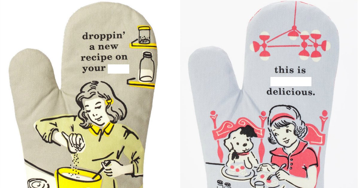 parents's tweet image. Curse-word oven mitts are the perfect holiday gift for your outspoken mom ow.ly/hrmF50fhpy8