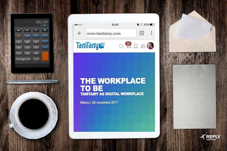 TamTamy's tweet photo. #TheWorkplaceToBe: il 28/11 allo Spazio Copernico (Mi) parleremo di employee-centered #workplace con i nostri clienti e l’Osservatorio #smartworking del @polimi.
Sei interessato? Leggi qui https://t.co/fZjp8oB4tE
#EmployeeExperience #digitaworkplace #tamtamyreply #workspace https://t.co/xooOyAvj2R