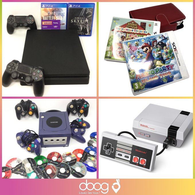 Doog_France's tweet photo. Pour les Journées Mondiales du Jeu Vidéo, on se devait de vous dire qu’il y a beaucoup de consoles à louer sur Doog ! Amis geek, c’est sur Doog que ça se passe ! 🕹🎮👾 #Jeuxvideo #jeux #arcade #videogamedays #JMJV https://t.co/Z9FaIlqZNk