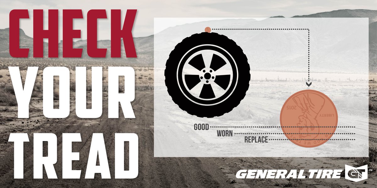 GeneralTire's tweet photo. Who ever thought a penny could have so much value? Use it!! #TireHelp #PennyTest #AnywhereIsPossible https://t.co/JWRLA8mo1c