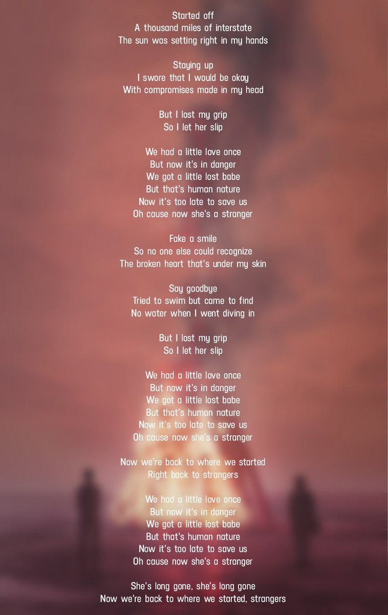 BYEIndonesia's tweet photo. #BYEUpdates here it's the lyrics of #Strangers and the meaning of it,keep share and stream🤘 

P.s: Massive thanks to the pinky sky💜 https://t.co/eh0lSh043v