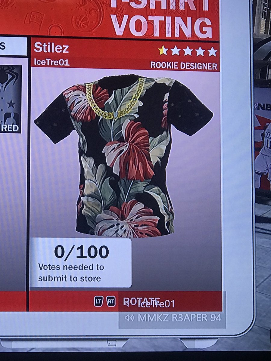 STILEZ_OM's tweet photo. @2kshirtcreator @2KShirts @2kShirt @xbox2kshirts @NBA2KShirts can I get some votes on my shirts I vote back. GT “IceTre01” Xbox one https://t.co/RWnKw6to8S
