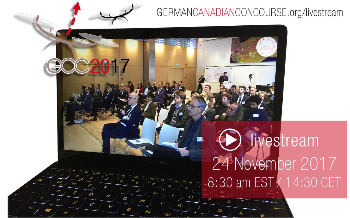 GerCanConcourse's tweet photo. Follow #GCC2017 "Ascent of Autonomous Flying" live via webstream. Use virtual video chatrooms to exchange with participants at the symposium.
24 Nov 2017, 8:30am EST/14:30 CET, https://t.co/ISd8VL4BRz
#UAV #UAS #AerialInfrastructure #AutonomousFlying #Transatlantic #Symposium https://t.co/30nhrjnTJf