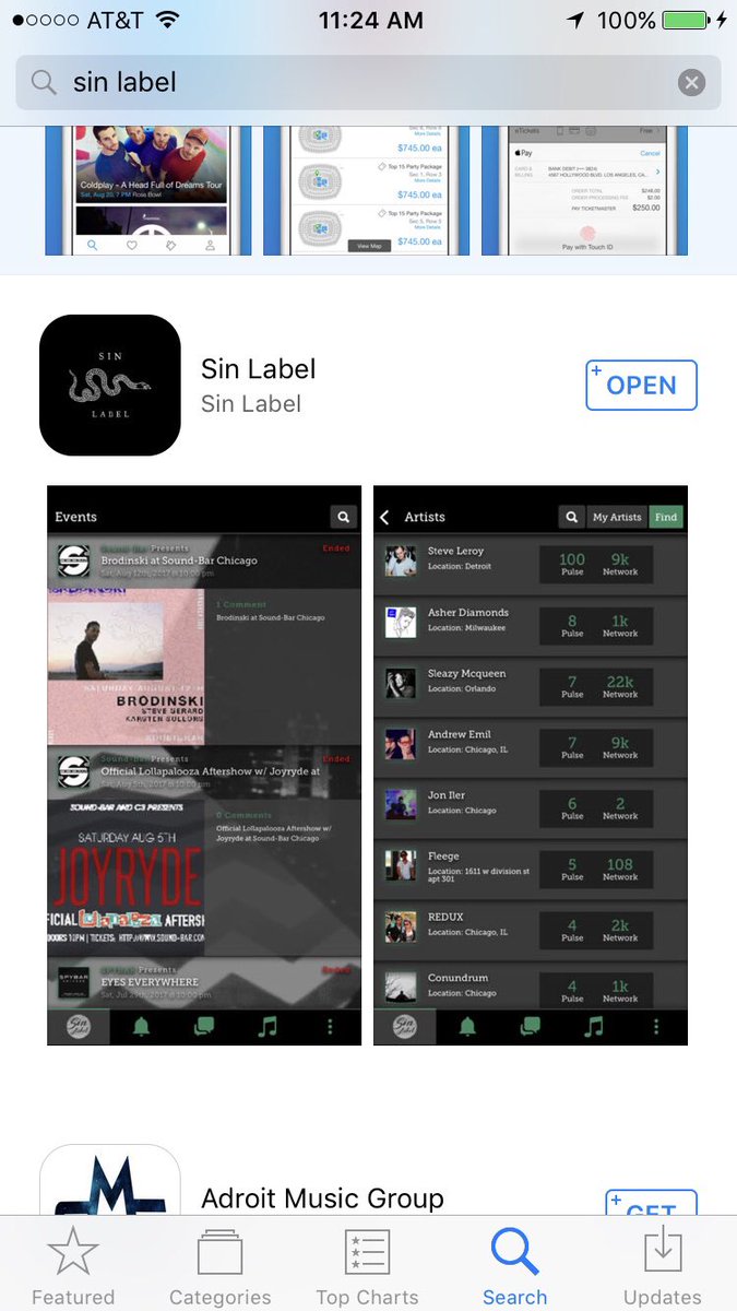SinLabel's tweet photo. Download the @sinlabel app in the App Store to find out about Chicago events. If you interact with those events you could win free tickets! #sinlabel #techno #events #chicagoevents #chicagohousemusic #chicago #housemusic #apps #musictech #musicislife #musiclovers #events #chicago https://t.co/n0c0O7hmcp