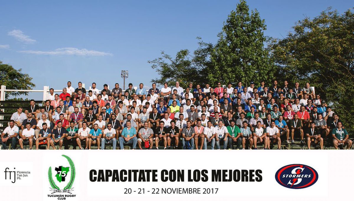 En el Marco de los 75° Años de <a href="/TucumanRugby/">Tucuman Rugby Club</a> comenzó la Capacitación de 3 días a 160 Entrenadores del NOA a cargo del Staff de <a href="/THESTORMERS/">DHL Stormers</a>. Ph: Flor Tan Jun