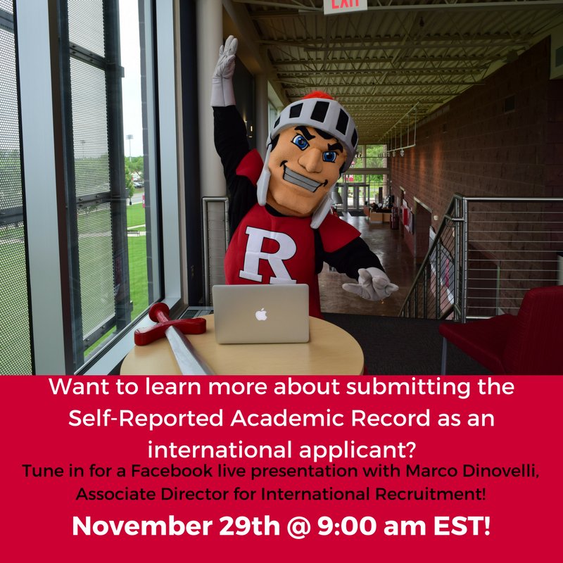 Apply2Rutgers's tweet photo. Do you go to school outside of the US? Join us for a special Facebook Live event on how to complete the SRAR! #RUinternational https://t.co/2zYMfEWrcz https://t.co/sLInGWLXVM