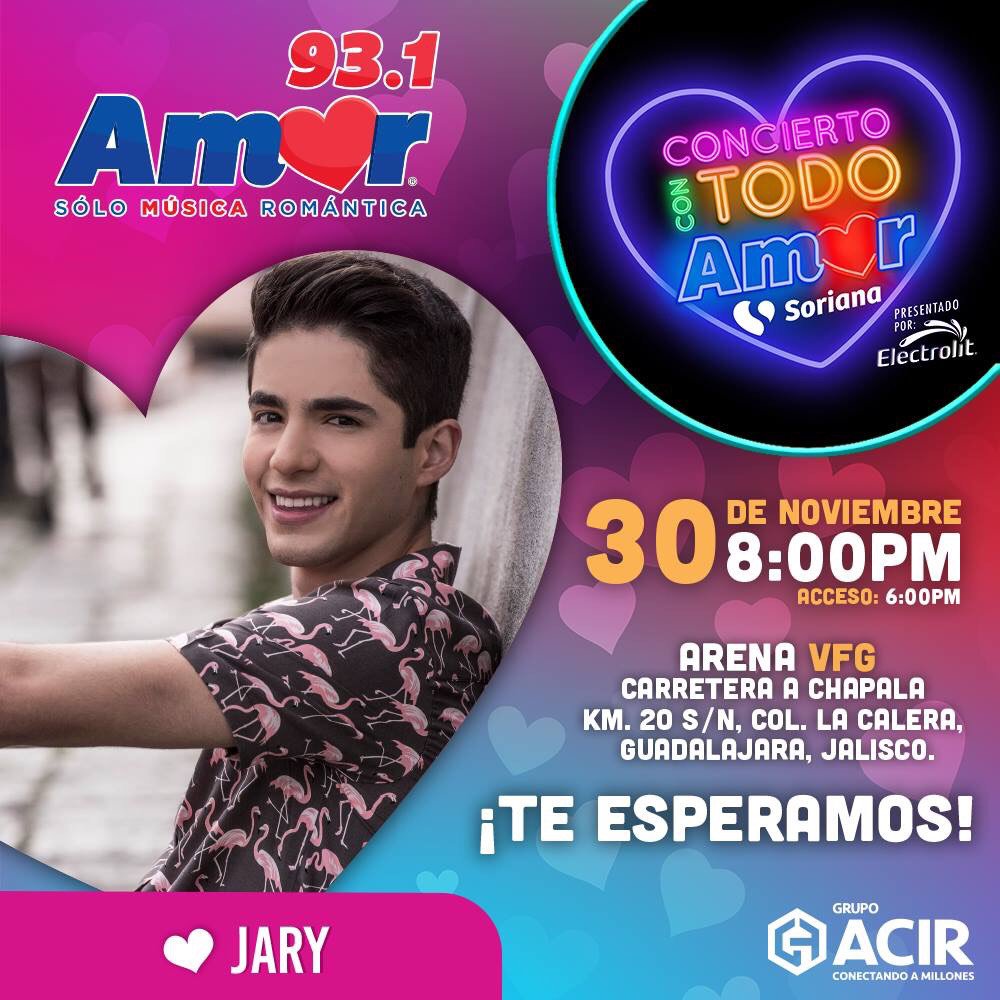 Lorenaenamor's tweet photo. 🎶Cómo no me voy a enamorar, si tu amor me da tranquilidad 🎶
@Jaryoficial estará en el concierto #ConTodoAmor
Hoy puedes ganar tus boletos!! escucha aquí 📻https://t.co/VOcfMhD61E   
@ElMundoDeJaryOf https://t.co/nxuyfMy7jx