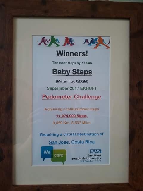 kekeatley's tweet photo. Congratulations to all those who took part in the Pedometer Challenge at QEQM. #teamwork #teambabysteps @EKHUFT @EKHUFTMaternity @leisafoad https://t.co/p8LQaF5Isq