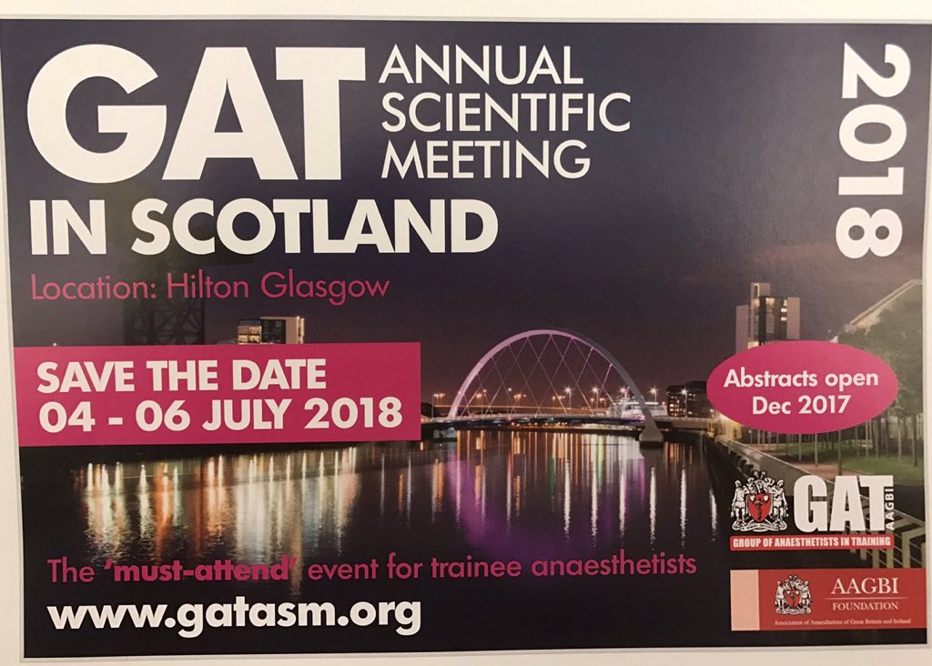 coollyndz's tweet photo. @doccarrie @docib @EMTAcommittee @dr_amar_mashru @mattdoc1979 @DrJonBailey In addition to EMTA, if any EM ACCS trainees had an anaes/ICM abstract they wanted2submit they would be very welcome at GAT Glasgow #askgat https://t.co/MpMrMvjATA