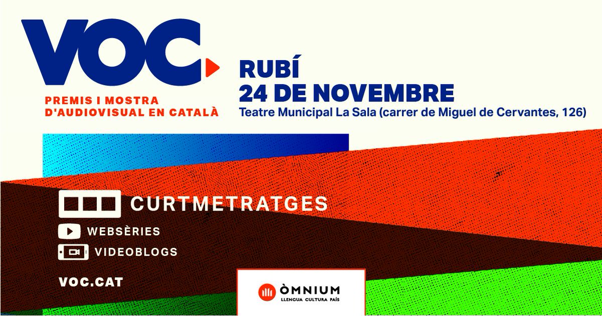 omniumrubi's tweet photo. 🎥Ja saps que aquest divendres tens una cita amb l'audiovisual en català? T'esperen 9 curtmetratges a les 21 h a La Sala! #rubicity #cultura https://t.co/dkG3IBINwj