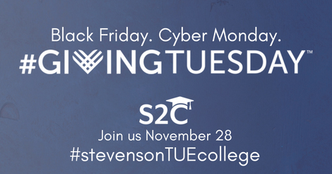 Join us next week for #GivingTuesday.  You can support an S2C student’s college journey for a year by clicking here: ow.ly/bDI430gHHHf #stevensonTUEcollege