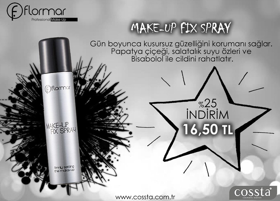 CosstaStation's tweet photo. Flormar Make-Up Fix Spray %25 İndirimle Cossta Mağazalarında Sizleri Bekliyor!
#flormar #makeup #makeupfixspray #cossta #cosstacosmetics https://t.co/ye5937a7cx