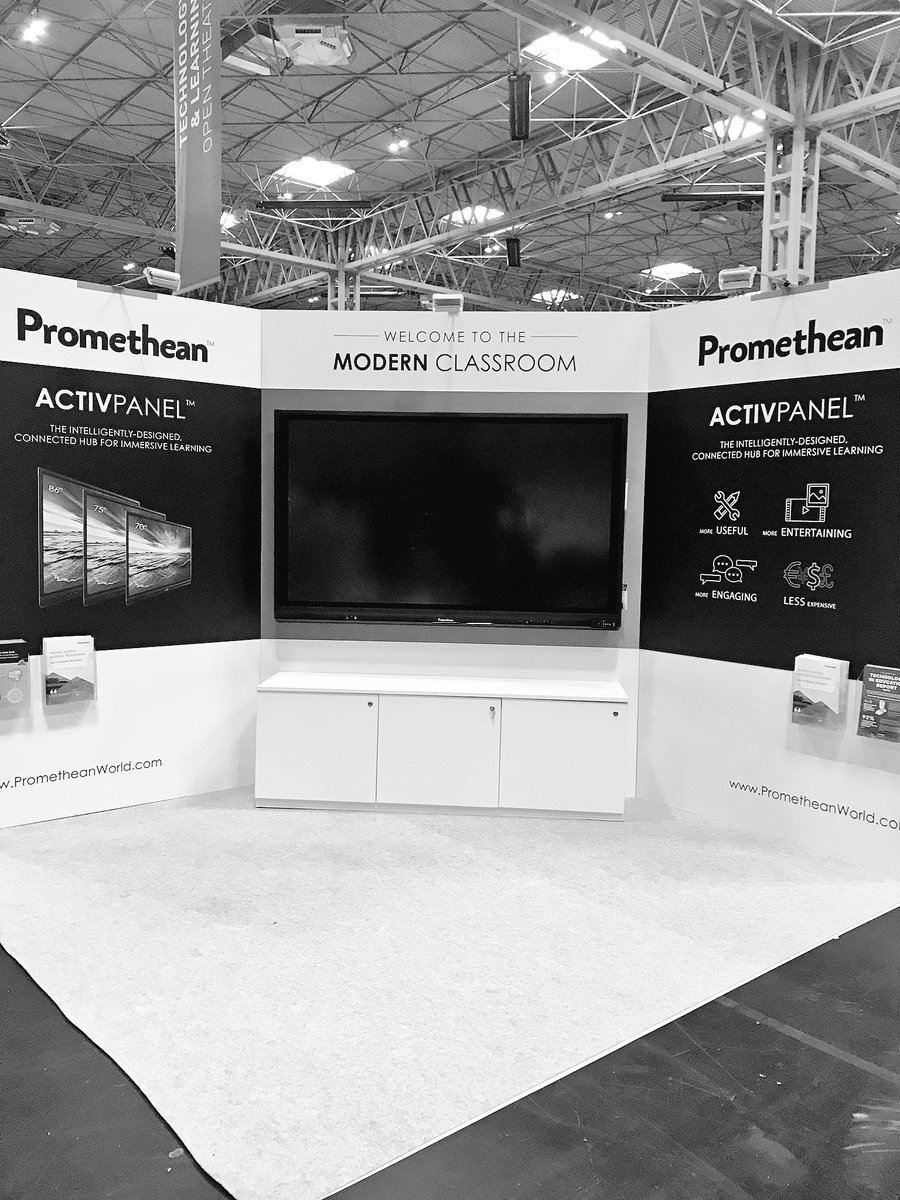 AV2Events's tweet photo. All set in support of @PrometheanUKI at the @Academies_Show NEC - head across to booth H30! #justaddpower #weneverdissapoint #bangoninstalls https://t.co/9RYBNLbSRL