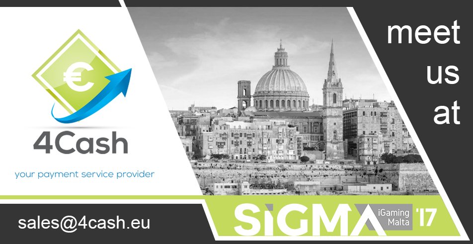 Psp4cash's tweet photo. Make your plans for sigma on time. Don’t hesitate to schedule a meeting with our representative! sales@4cash.com
 #sigma17 #igaming #payments #provider #PSP #4Cash #Meet4Cash https://t.co/806pqSAY8j