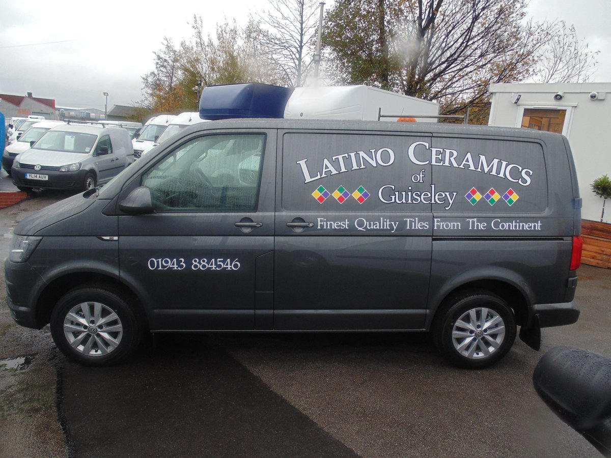 Brand new Contract Hire vehicle ready to go to work. Great local business, sign writing looking awesome! #guiseley #transporter #vw