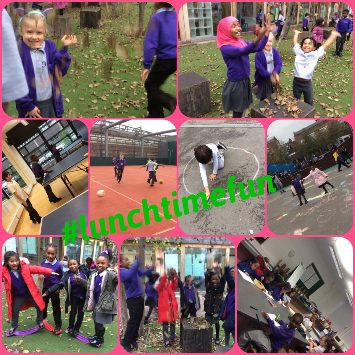 TidemillAcademy's tweet photo. We had lots of fun at lunchtime today! #balanceboards #leafthrowing #tabletennis #football #quietzone https://t.co/FFp0UiGk7x