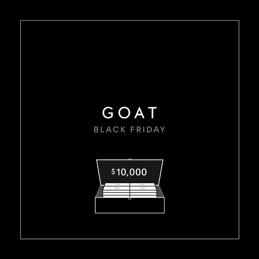 RyanAnderson009's tweet photo. Enter for a chance get $10,000
GOAT Credit. #GOATBLACKFRIDAY https://t.co/Xqc3zMIBwA https://t.co/aIVKd1qzEE