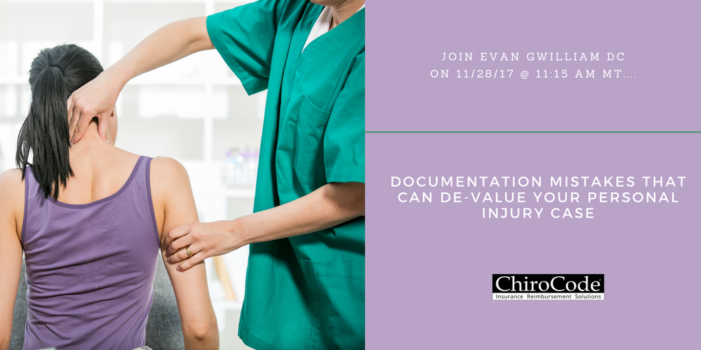 ChiroCode's tweet image. Don&apos;t make mistakes that will cost you money. In this presentation Dr. Gwilliam will show you how to avoid documentation errors that attorneys and IMEs can use to decrease the value of your personal injury case. ow.ly/cNBL30gHQaZ #chirocodewebinar #documentation
