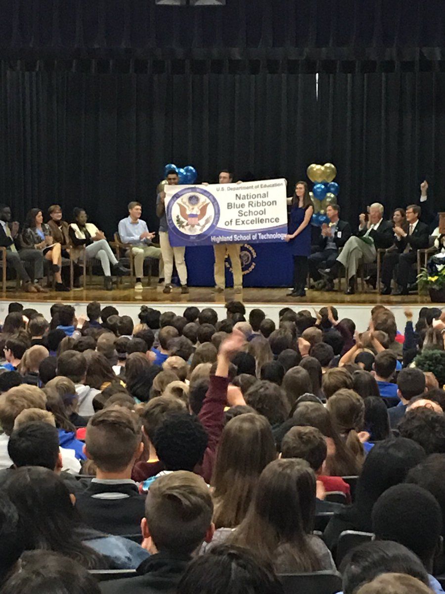 HSTHealthSci's tweet photo. National Blue Ribbon School Celebration @HighlandGaston https://t.co/PQyj1w5kcZ