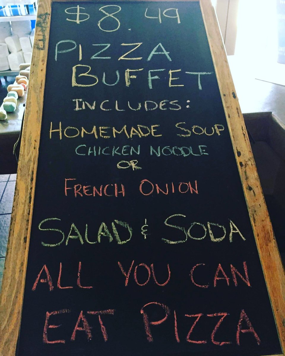 lucybluepizza's tweet photo. Hey hey, buffet day! All you can eat with homemade soup to boot! #aycebuffet #cincypizza https://t.co/nLKYZzrjyp